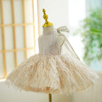 Champagner 1. Geburtstag Baby Mädchen Kleid 