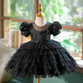 Schwarze Pailletten 1. Geburtstag Party Kleinkind Mädchen Kleid 