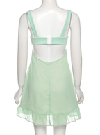 Grünes A-Linie Mini Homecoming Kleid, rückenfreies Partykleid, Y2510