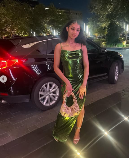 Vestido de noche elegante y ajustado para chicas negras Y4337