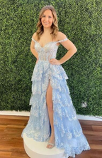 Vestido de fiesta brillante con falda con abertura, vestido de novia, vestido de fiesta de graduación escolar Y1812