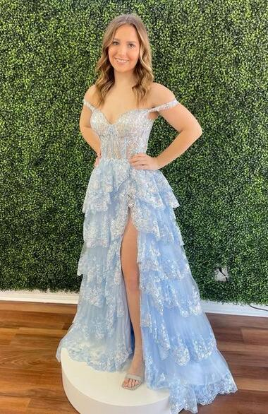 Vestido de fiesta brillante con falda con abertura, vestido de novia, vestido de fiesta de graduación escolar Y1812