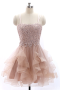 Spaghettiträger Spitze Tüll Homecoming Kleid Vintage Party Abendkleid Y2584