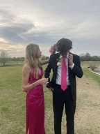 Vestido de noche largo de satén fucsia con escote en V, modesto, vestido formal Y3096