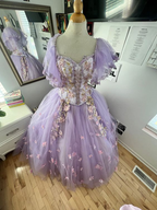 Vestido vintage morado de quinceañera, vestido de fiesta para dulces 16 Y6756