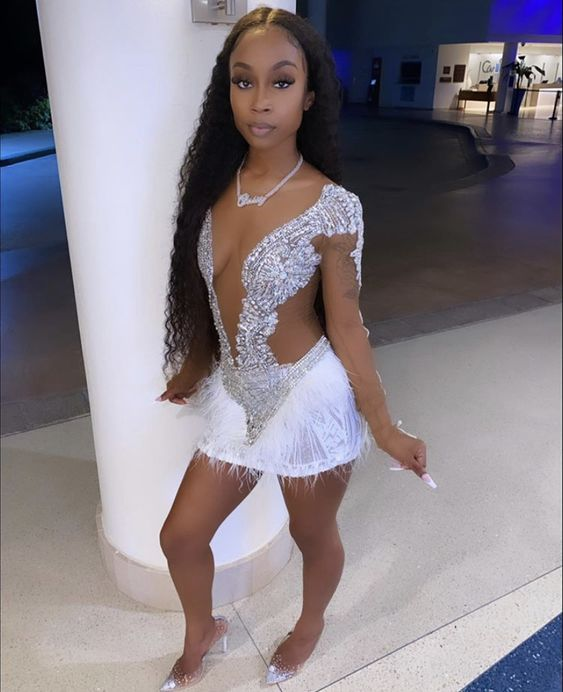 Vestido ajustado sexy con cuentas para 21 cumpleaños, minivestido de fiesta Y780
