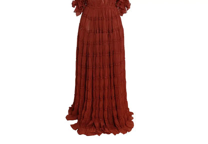 Off Shoulder Chiffon Long Sleeves Boho Beach Photoshoot Outfit Photo Shoot Dress Maternity Gown for Photography Sunnderly SY240062