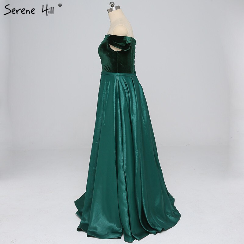 Verkauf Off Schulter Sexy Kontrast Farbe Prom Kleider Boot-ausschnitt Einfache Formale Abend Party Kleid 2025 LA6391 