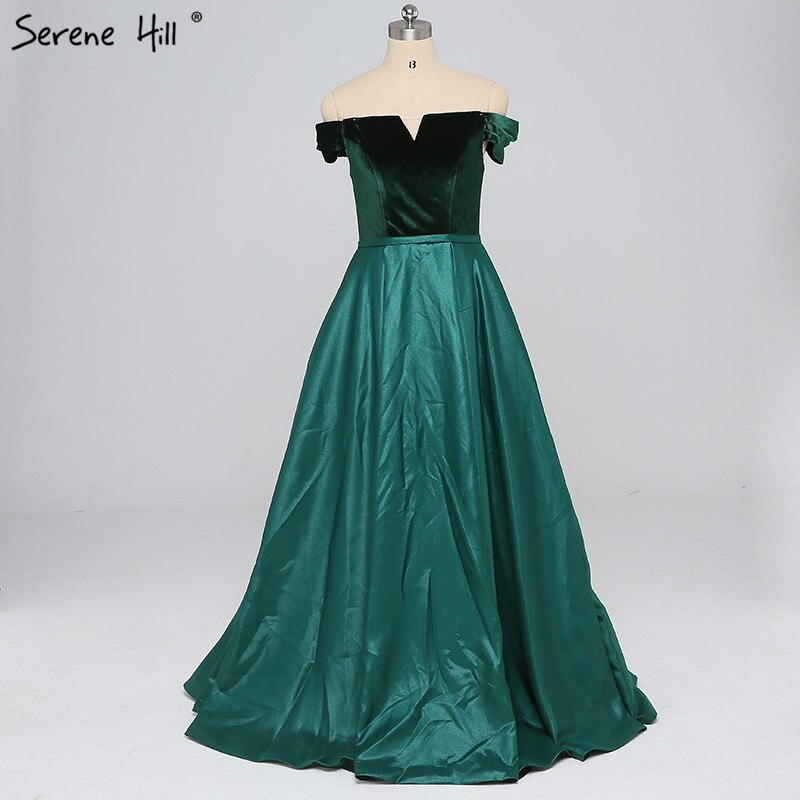 Verkauf Off Schulter Sexy Kontrast Farbe Prom Kleider Boot-ausschnitt Einfache Formale Abend Party Kleid 2025 LA6391 