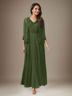 Vestido de gasa con lentejuelas en color ciruela