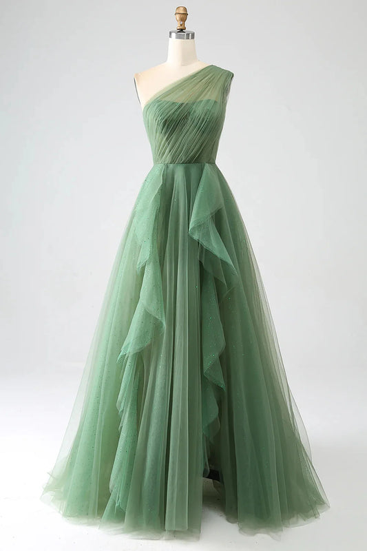 One-Shoulder-Ballkleid A-Linie Abendkleid SYP183