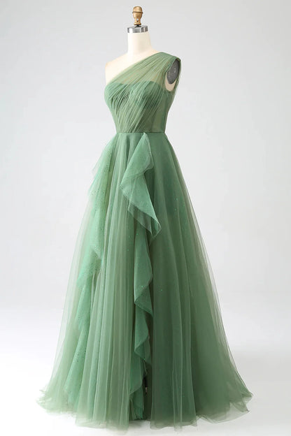 One-Shoulder-Ballkleid A-Linie Abendkleid SYP183