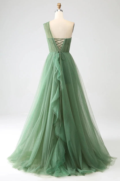 One-Shoulder-Ballkleid A-Linie Abendkleid SYP183