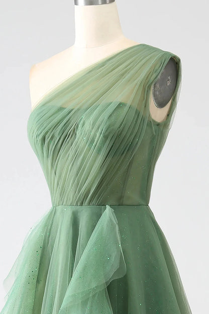 One-Shoulder-Ballkleid A-Linie Abendkleid SYP183