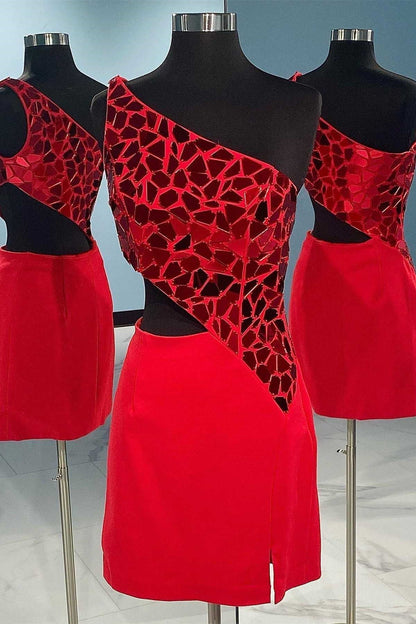 Perdita | Vestido de fiesta de un solo hombro con abertura