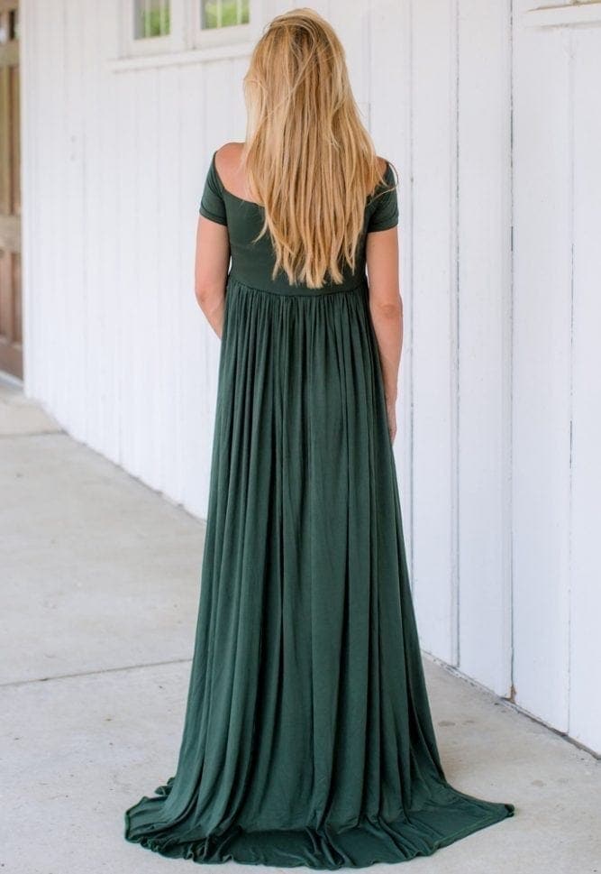 Off the Shoulder Maternity Gown SY028
