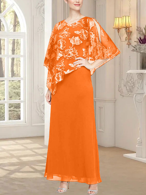 Vestido largo de malla brillante con corpiño asimétrico superpuesto novedoso
