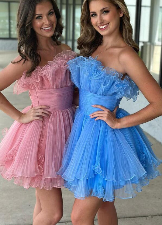 Short Strapless Homecoming Dresses SYH92