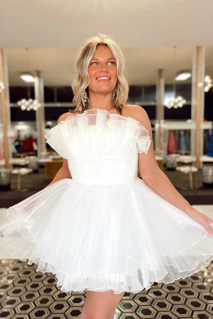 Short Strapless Homecoming Dresses SYH92