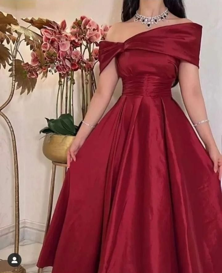 Vestidos de fiesta midi en rojo oscuro, mangas cortas, largo hasta los tobillos, estilo árabe, estilo dubaití, vestidos de noche formales Y4620
