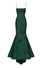 Vestido de fiesta elegante de sirena con tirantes finos negros, vestido de noche negro Y4509