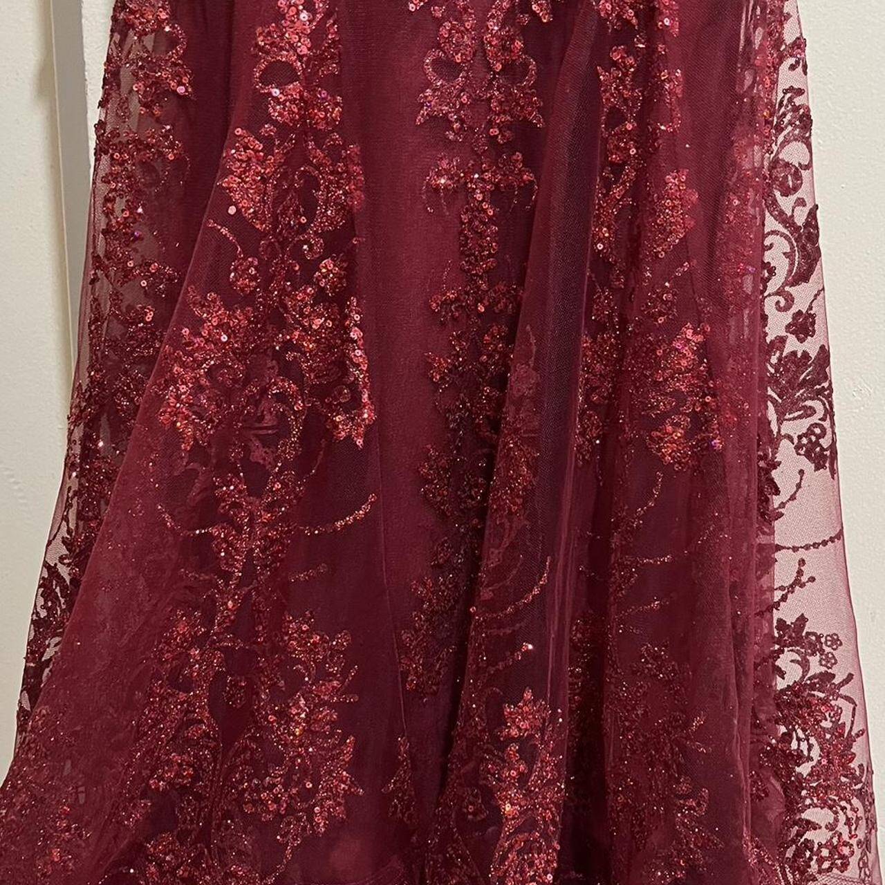 Charming Red Mermaid Lace Appliques Prom Dress,Evening Dress Winter Dance Dress Y4345