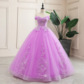 Vestido de quinceañera morado, vestido clásico de princesa Y299