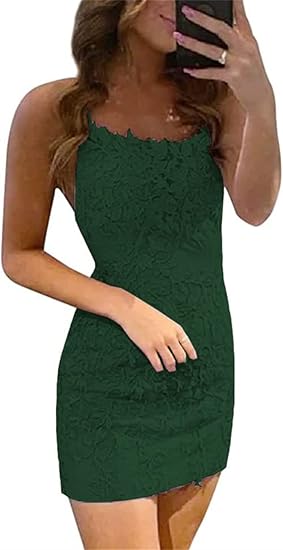Short Column Blue Lace Spaghetti Straps Sleeveless Prom Dresses