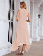 Vestidos de gasa para madre de la novia, tallas grandes, con chaqueta, vestidos formales para boda, SY28073 