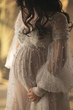 Pearl Maternity Dress For Photoshoot Pearl Tulle Dress SY033