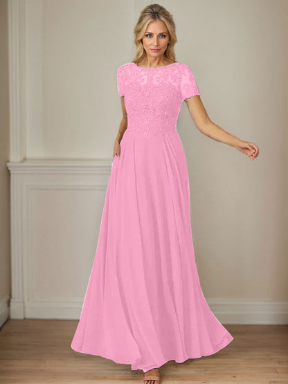 Dunkelmarineblaues A-Linien-Chiffonkleid mit U-Boot-Ausschnitt und Pailletten 