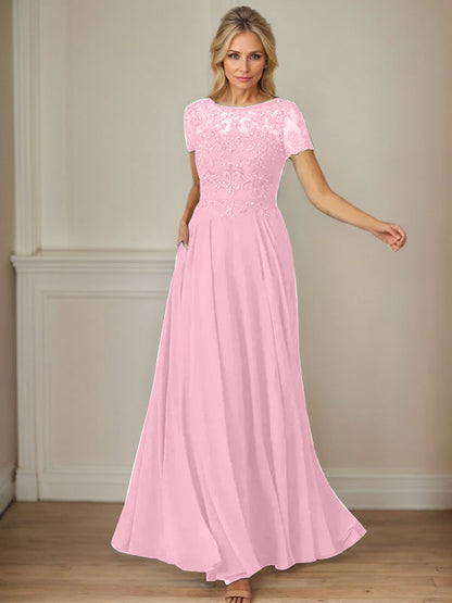 Dunkelmarineblaues A-Linien-Chiffonkleid mit U-Boot-Ausschnitt und Pailletten 