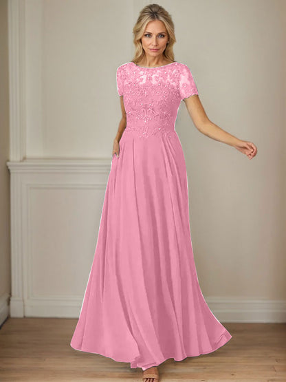 Dunkelmarineblaues A-Linien-Chiffonkleid mit U-Boot-Ausschnitt und Pailletten 