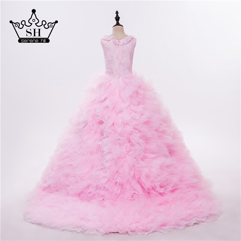 Vestidos de niña de las flores con diseño de nube rosa, vestido de fiesta con vuelo y nubes, vestido de niña de las flores en tallas grandes, hecho a medida, HTA0053 2025