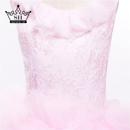 Vestidos de niña de las flores con diseño de nube rosa, vestido de fiesta con vuelo y nubes, vestido de niña de las flores en tallas grandes, hecho a medida, HTA0053 2025