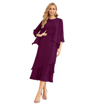 Sunnderly Chiffon Spring Mother of The Bride Dresses A-Line Plus Size for Women Formal Prom Gowns
