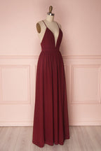 A Line Dark Green Bridesmaid Dress SCB31