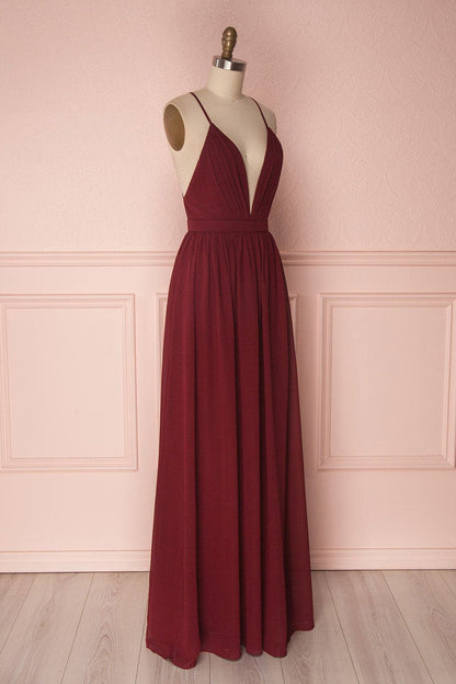 A Line Dark Green Bridesmaid Dress SCB31