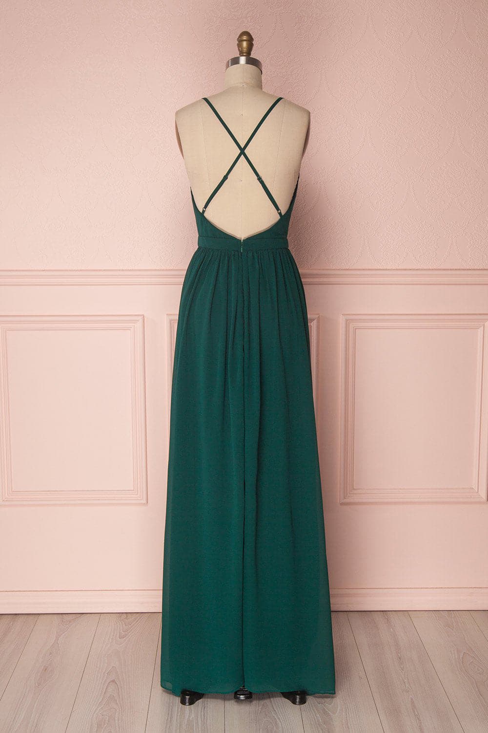 A Line Dark Green Bridesmaid Dress SCB31