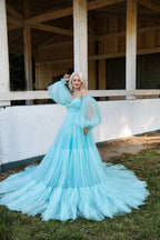Tulle Dress Photoshoot Sheer Maternity Dress SY056