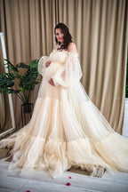 Champagner Brautkleid für Schwangere SY008