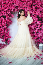 Champagner Brautkleid für Schwangere SY008