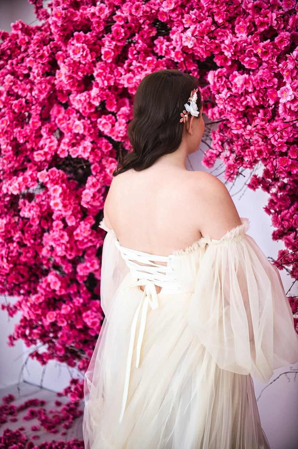 Champagner Brautkleid für Schwangere SY008