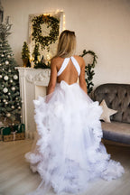 Weißes Tüllkleid Umstandskleid SY061