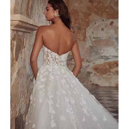 Pretty Gorgeous Off Shoulder Sleeveless Court Train Mermaid Wedding Dresses Romantic Sweetheart Princess Bridal Gown Customize-payinti