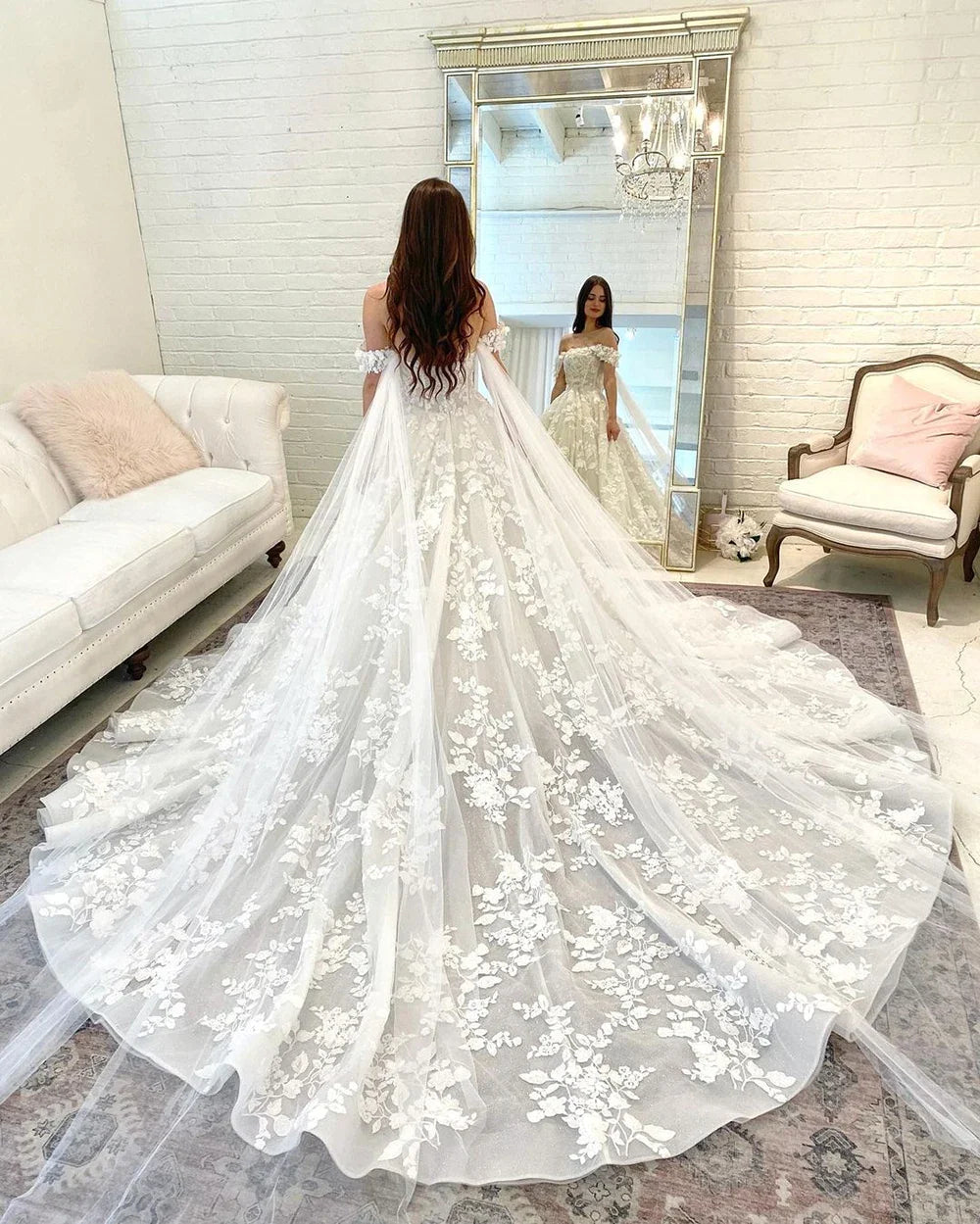 Princess Wedding Dresses For Elegant Women Off the Shoulder Sweetheart Lace Appliques Bridal Gown Ball Gown vestido de noiva-payinti