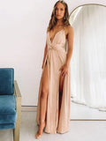 Plunging Neckline Prom Dress Floor-Length Prom Dresses SYP138