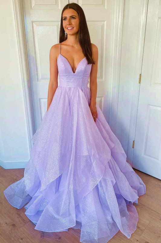 Prinzessin Lavendel Stufenkleid aus Tüll SYP111