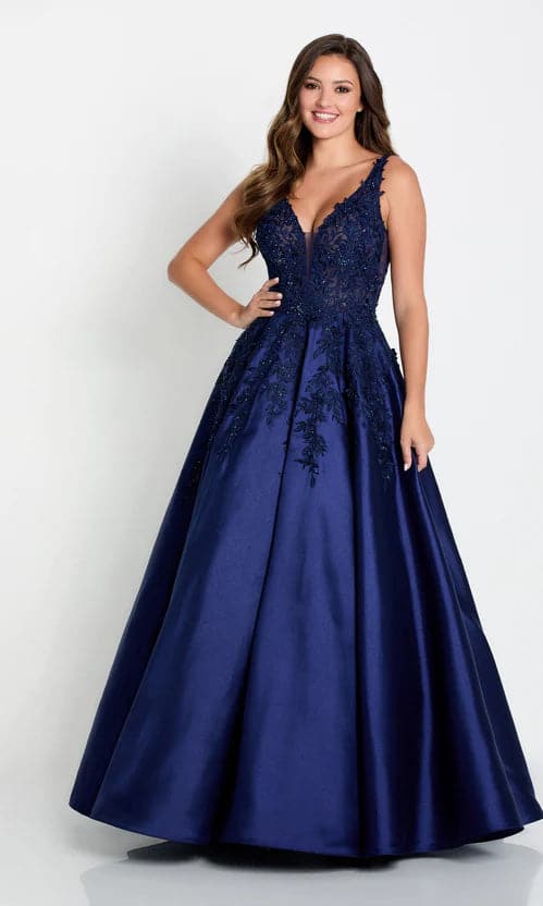 Lila Ballkleid mit 3D-Schmetterlingen SYP58