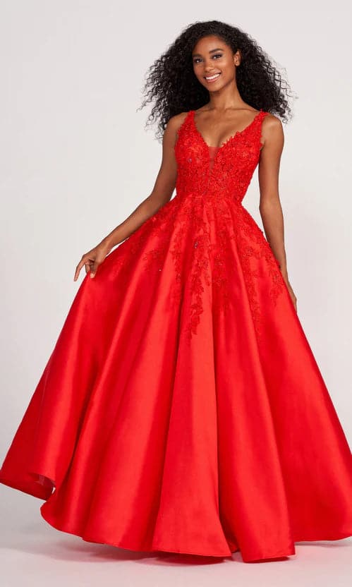 Lila Ballkleid mit 3D-Schmetterlingen SYP58